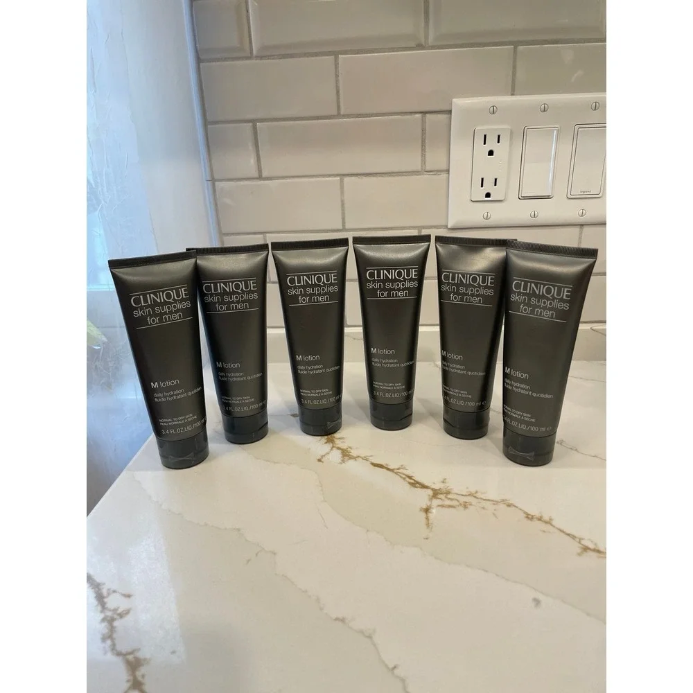 Lot of 6 Clinique M Lotion For Men Daily Hydration 3.4 fl oz/100 ml Full